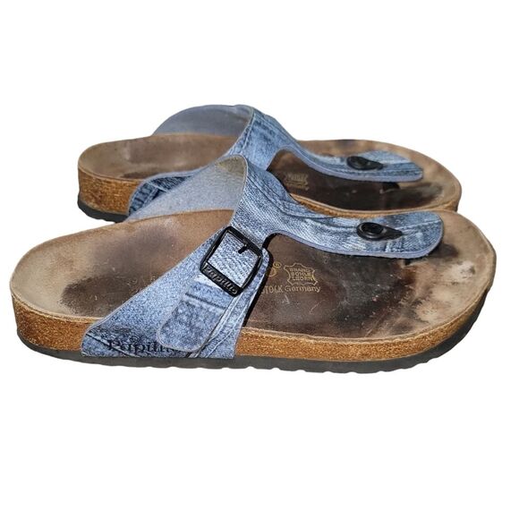 Birkenstock Papillio Gizeh Denim Print Sandal size 39 - Picture 4 of 9
